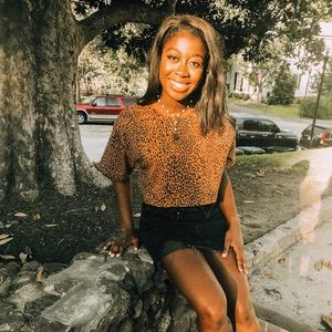 Nasty Gal Cheetah Print Crop Top